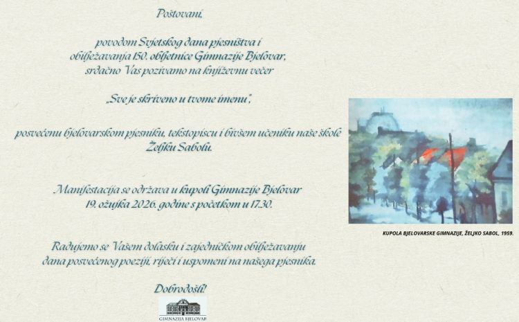  Večer poezije u sjećanje na Željka Sabola